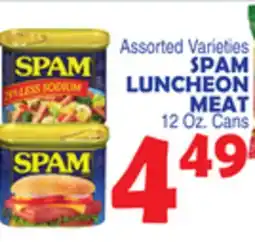 Bravo Supermarkets SPAM LUNCHEON MEAT offer