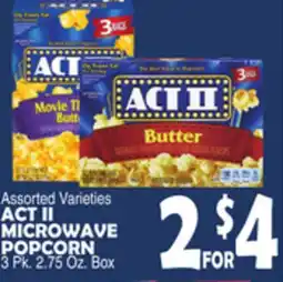 Bravo Supermarkets ACT II MICROWAVE POPCORN offer