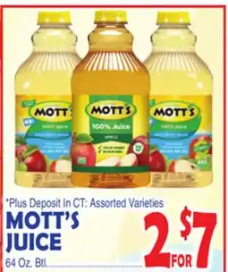 Bravo Supermarkets MOTT'S JUICE offer