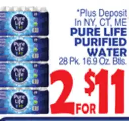Bravo Supermarkets PURE LIFE PURIFIED WATER offer