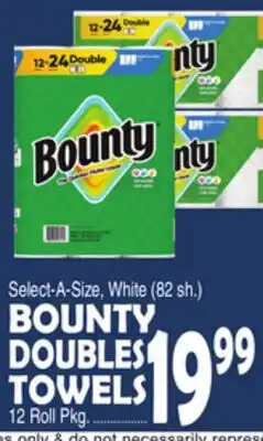 Bravo Supermarkets BOUNTY DOUBLES TOWELS offer