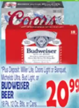 Bravo Supermarkets BUDWEISER BEER offer