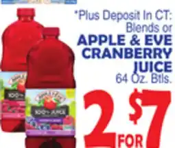 Bravo Supermarkets APPLE & EVE CRANBERRY JUICE offer