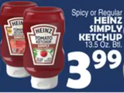 Bravo Supermarkets HEINZ SIMPLY KETCHUP offer