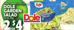 Bravo Supermarkets DOLE GARDEN SALAD 12 Oz. Pkg offer