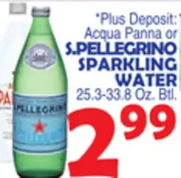 Bravo Supermarkets S.PELLEGRINO SPARKLING WATER offer