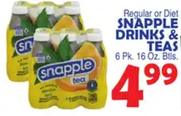 Bravo Supermarkets SNAPPLE DRINKS & TEAS offer