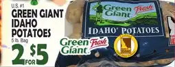 Bravo Supermarkets GREEN GIANT IDAHO POTATOES offer