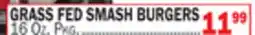 Bravo Supermarkets GRASS FED SMASH BURGERS offer