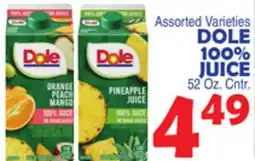 Bravo Supermarkets DOLE 100% JUICE offer