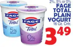 Bravo Supermarkets FAGE TOTAL PLAIN YOGURT offer