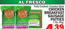 Bravo Supermarkets CHICKEN BREAKFAST SAUSAGE PATTIES offer