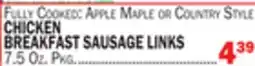 Bravo Supermarkets CHICKEN BREAKFAST SAUSAGE LINKS offer