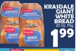 Bravo Supermarkets KRASDALE GIANT WHITE BREAD offer