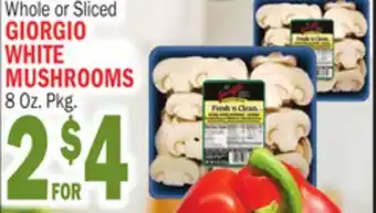 Bravo Supermarkets GIORGIO WHITE MUSHROOMS offer