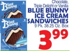 Bravo Supermarkets BLUE BUNNY ICE CREAM SANDWICHES offer