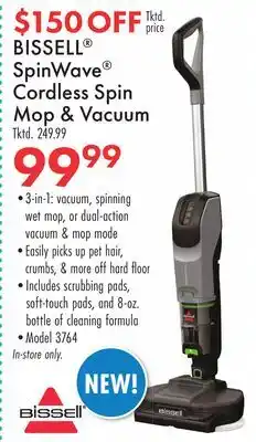 Boscov's BISSELL SpinWave Cordless Spin Mop & Vacuum offer