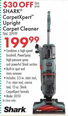 Boscov's SHARK CarpetXpert Upright Carpet Cleaner offer