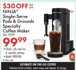 Boscov's NINJA Single-Serve Pods & Grounds Specialty Coffee Maker offer