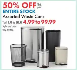 Boscov's ENTIRE STOCK Assorted Waste Cans offer