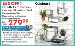 Boscov's CUISINART 13-Piece Contour Stainless-Steel Cookware Set offer