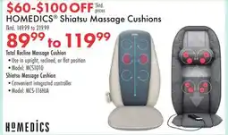 Boscov's HOMEDICS Shiatsu Massage Cushions offer