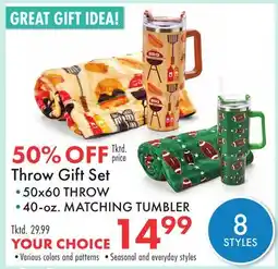 Boscov's Throw Gift Set offer