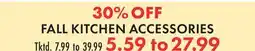 Boscov's FALL KITCHEN ACCESSORIES offer