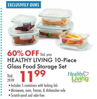 Boscov's HEALTHY LIVING 10-Piece Glass Food Storage Set offer