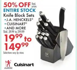Boscov's ENTIRE STOCK Knife Block Sets offer