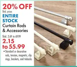 Boscov's ENTIRE STOCK Curtain Rods & Accessories offer