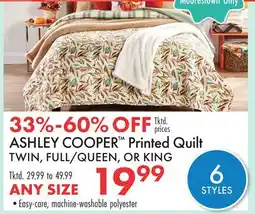 Boscov's ASHLEY COOPER Printed Quilt offer