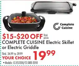 Boscov's COMPLETE CUISINE Electric Skillet or Electric Griddle offer