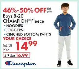 Boscov's Boys 8-20 CHAMPION Fleece offer