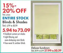 Boscov's ENTIRE STOCK Blinds & Shades offer