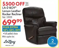 Boscov's LA-Z-BOY Larson Leather Rocker Recliner offer