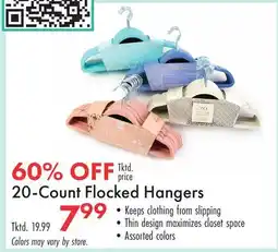 Boscov's 20-Count Flocked Hangers offer