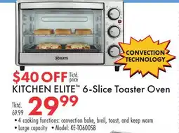 Boscov's KITCHEN ELITE 6-Slice Toaster Oven offer