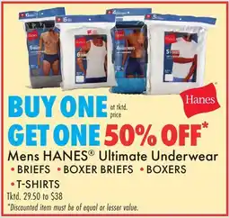 Boscov's Mens HANES Ultimate Underwear offer