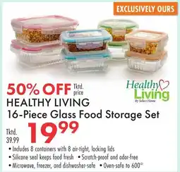 Boscov's HEALTHY LIVING 16-Piece Glass Food Storage Set offer