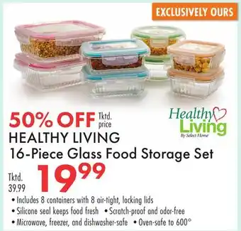 Boscov's HEALTHY LIVING 16-Piece Glass Food Storage Set offer