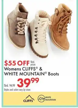 Boscov's Womens CLIFFS & WHITE MOUNTAIN Boots offer