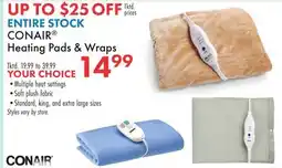 Boscov's CONAIR HEATING PADS & WRAPS offer