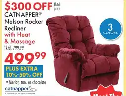 Boscov's CATNAPPER Nelson Rocker Recliner with Heat & Massage offer