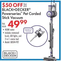 Boscov's BLACK+DECKER Powerseries Pet Corded Stick Vacuum offer