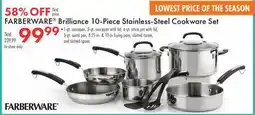 Boscov's FARBERWARE Brilliance 10-Piece Stainless-Steel Cookware Set offer