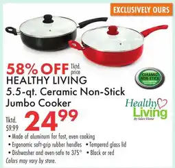 Boscov's HEALTHY LIVING 5.5-qt. Ceramic Non-Stick Jumbo Cooker offer