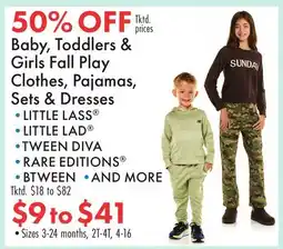 Boscov's Baby, Toddlers & Girls Fall Play Clothes, Pajamas, Sets & Dresses offer