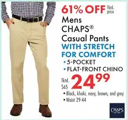 Boscov's Mens CHAPS Casual Pants offer