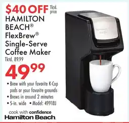 Boscov's HAMILTON BEACH FlexBrew Single-Serve Coffee Maker offer
